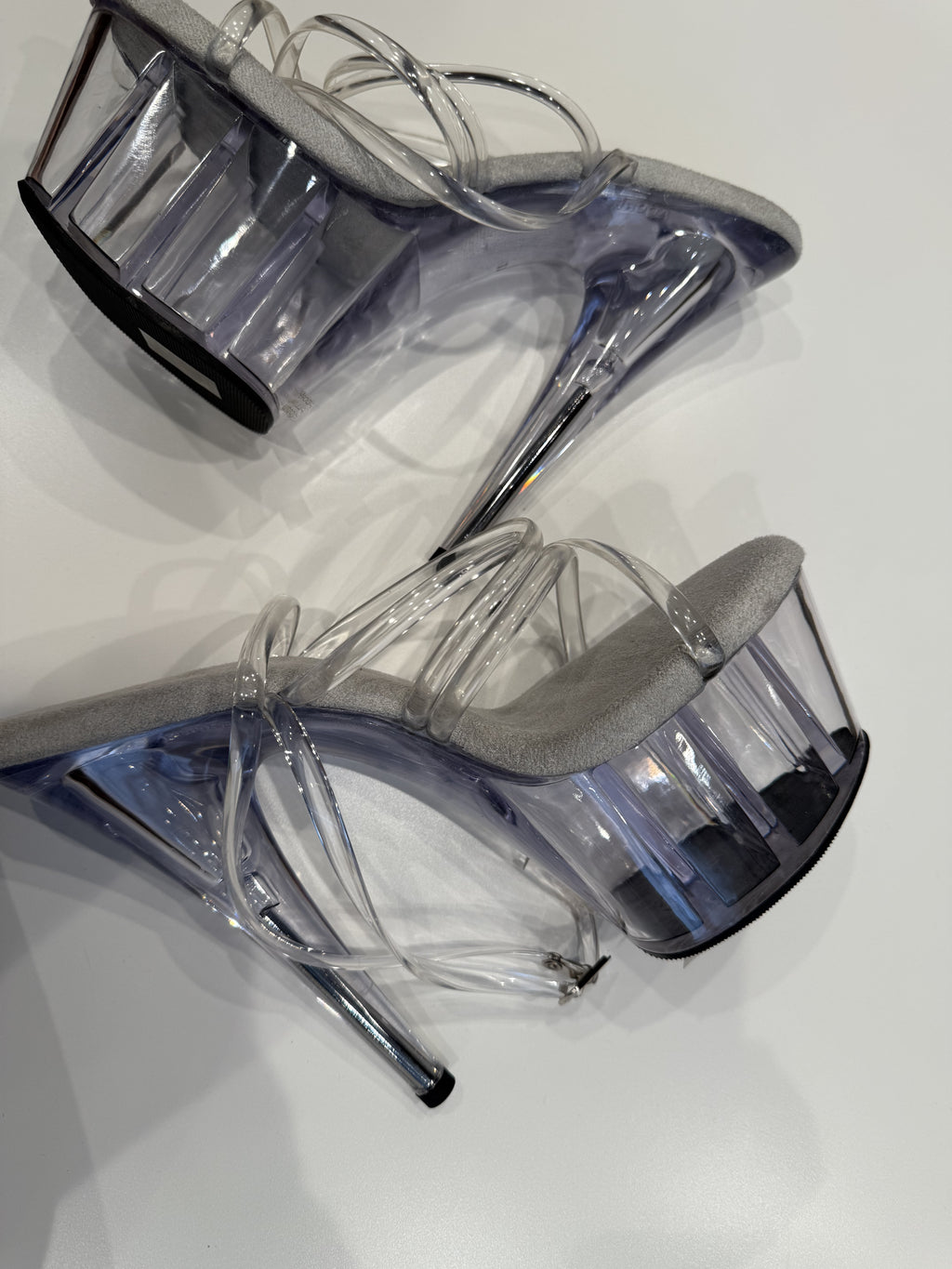 Clear Strappy Platfrom Heels