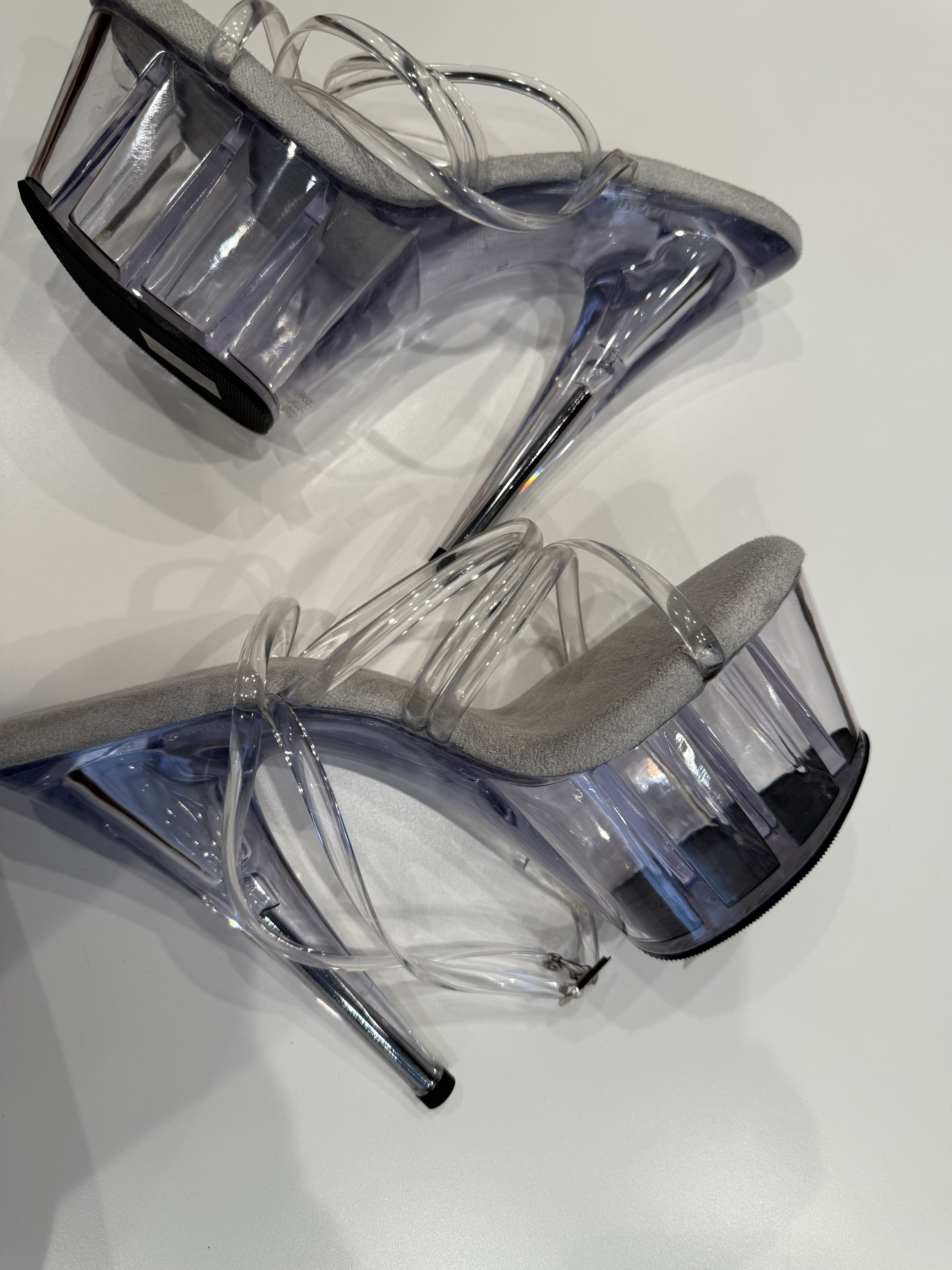 Clear Strappy Platfrom Heels