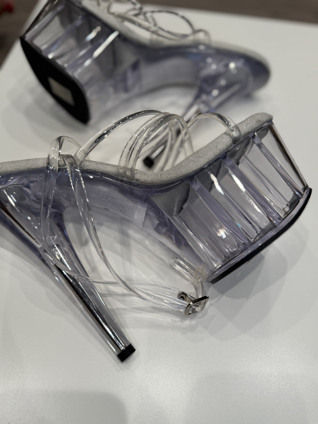 Clear Strappy Platfrom Heels