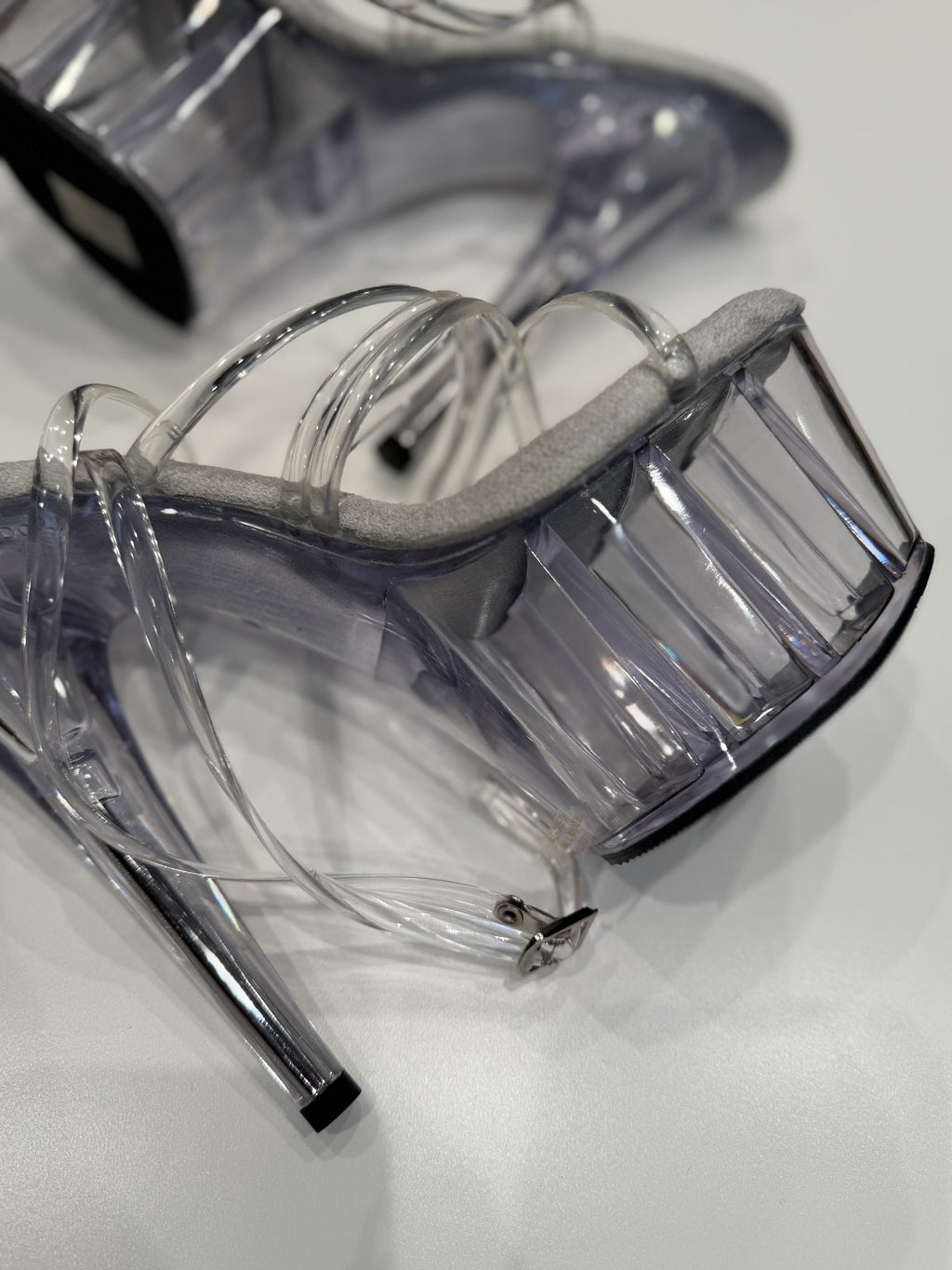 Clear Strappy Platfrom Heels
