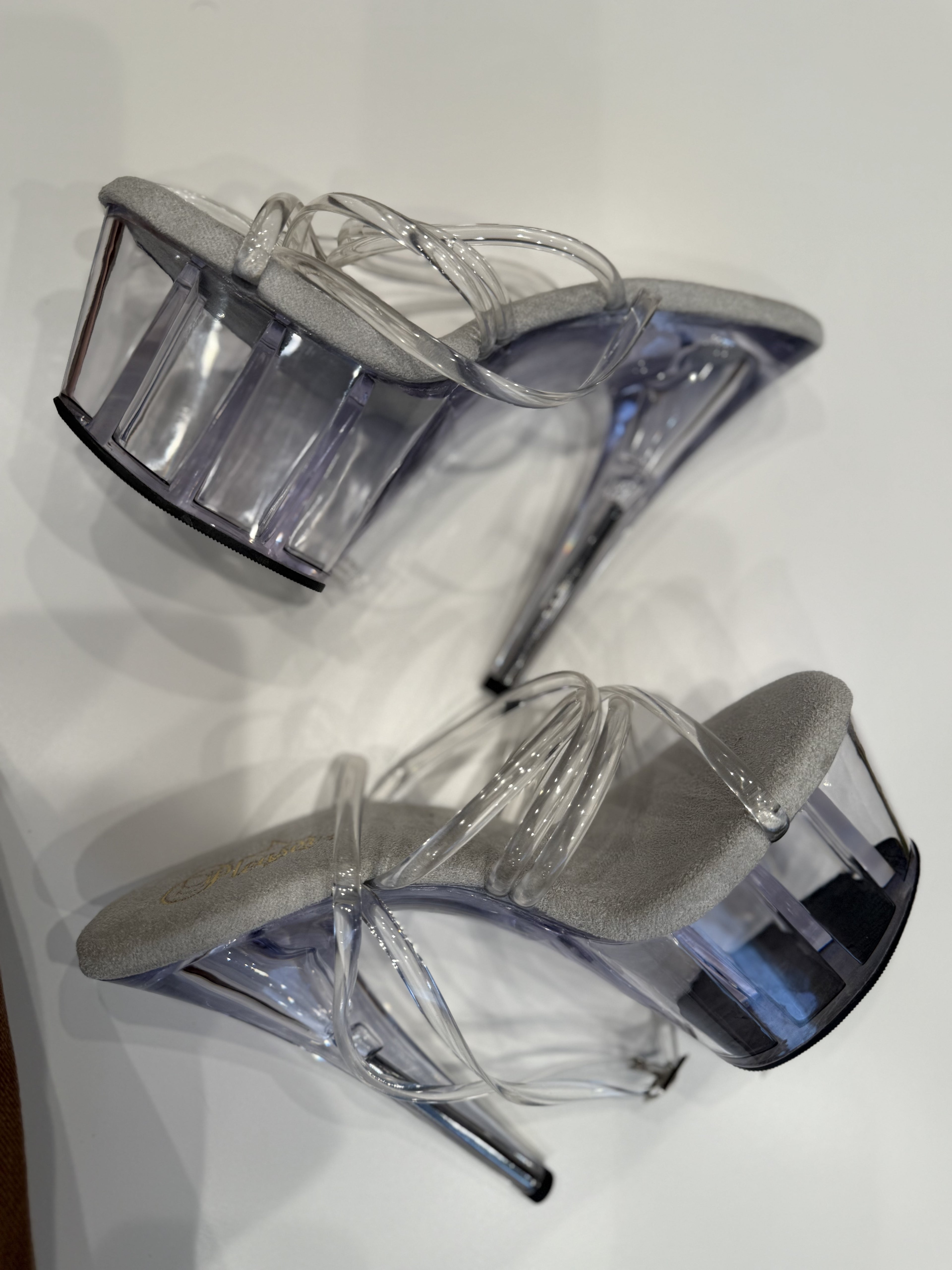 Clear Strappy Platfrom Heels