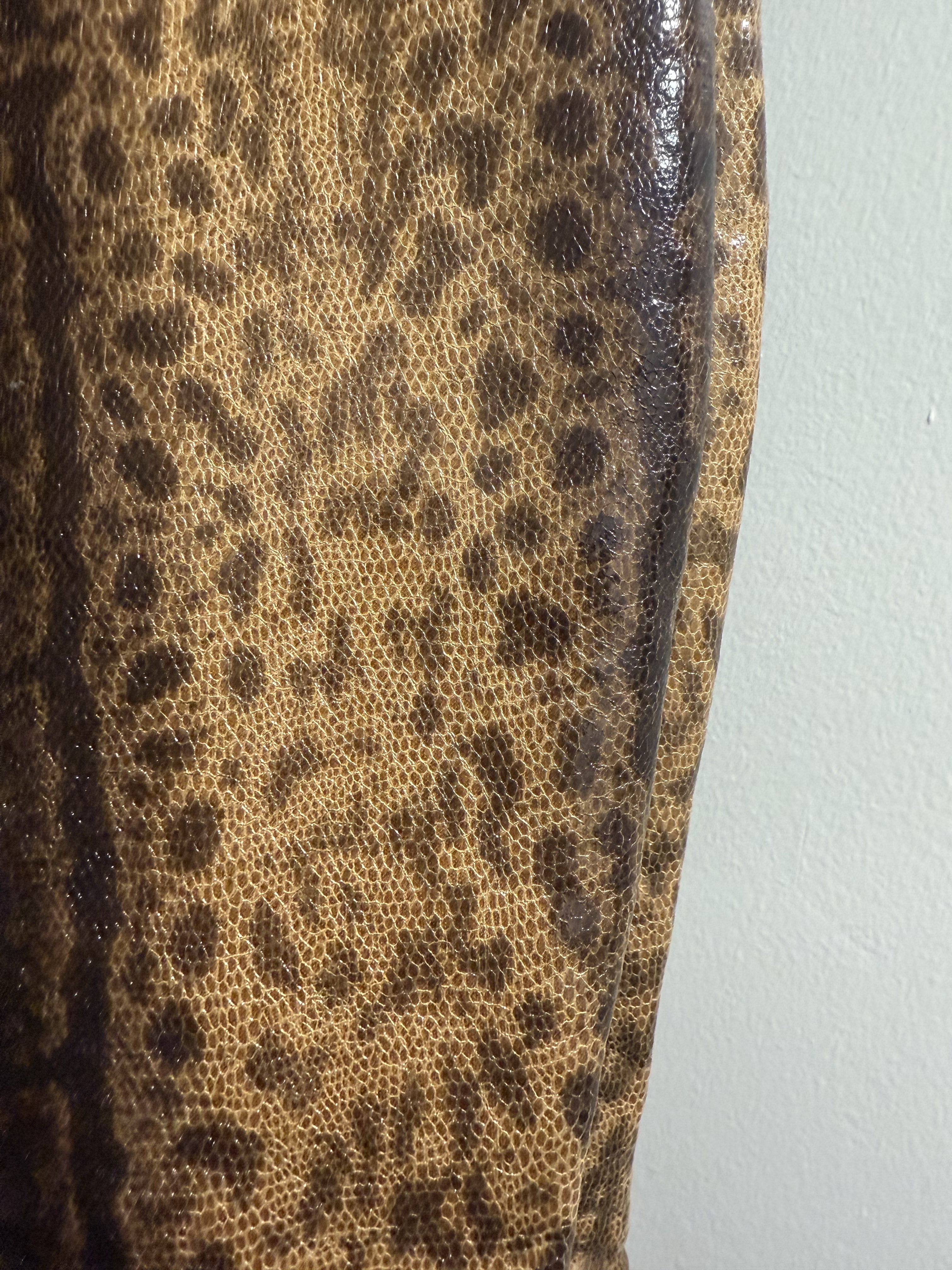 Pointed animal print Boots